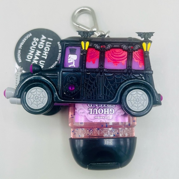 Bath & Body Works HALLOWEEN Light Up/Sounds Hearse PocketBac Holder 1 Hand Gel - Picture 4 of 10
